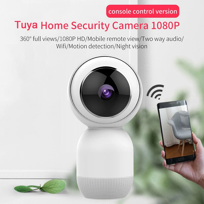 Wireless Smart Wifi Ip Camera 1080P 2Mp Tuya Smart Life Two Way Audio Motion Sensor Smart Home Security