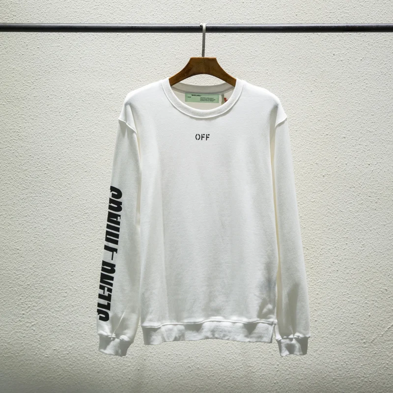19ss Off-White OW Мужские Женские Мэрилин Монро модные хлопковые повседневные худи с круглым вырезом толстовка с капюшоном свободная Куртка Пуловер