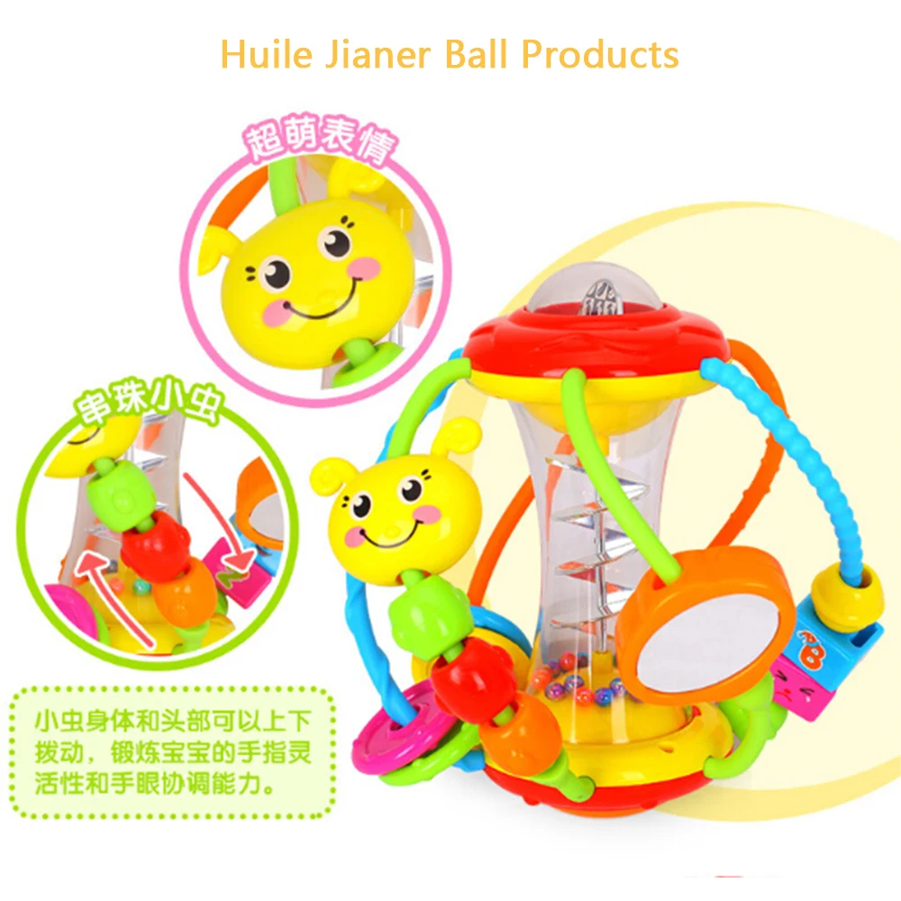 

Baby Rattles Hand grabbing ball rattle toy early Educational Babies Grasping Multifunction Balls hold grip shake beads crawling