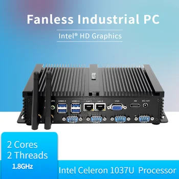 

Mini Industrial computer Windows XP intel Celeron 1037U 1007u i5 3317u portable dual LAN support Linux pFsense Rugged case