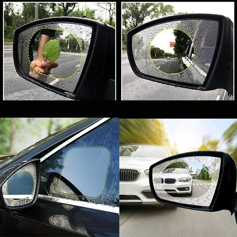 

2Pcs/Set Car Rearview Mirror Protective Anti Fog Car Mirror Window Clear Film Film Waterproof Car Sticker