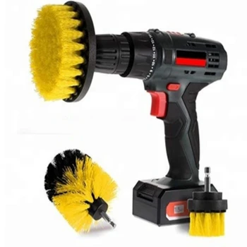 

A set of drill cleaning brush round head strong scrubber rigid bit pad bathroom tile tool cleaning brush