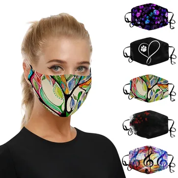 

In Stock PM2.5 Breathable Flower Face Mask Printed Masks Fabric Protective PM 2.5 Dust Mouth Cover Washable Reusable Mouth Mask
