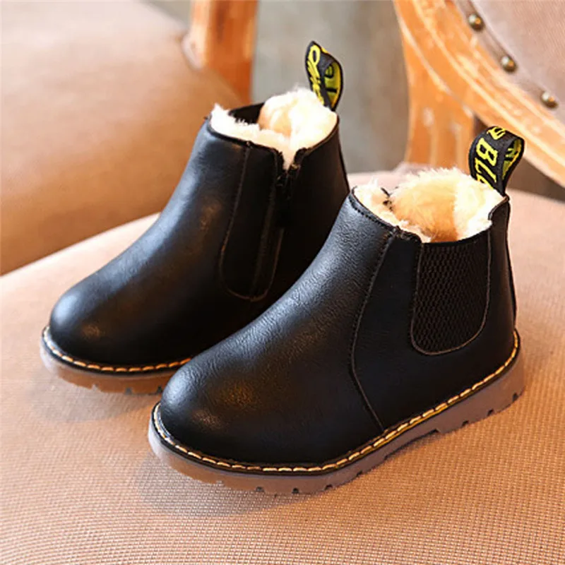 LONSANT Детские ботинки осень-зима ручной работы; удобные ботинки для девочек кожа ботинги для мальчиков Martin модная детская одежда обувь