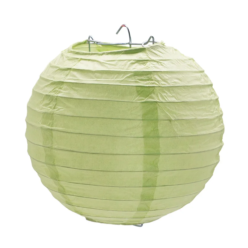 Light green 1 шт. 4-12 дюймов Круглый Китайский бумажный подвесной фонарь шар для свадьбы День рождения украшения наборы; детский душ сувениры - Цвет: Light green