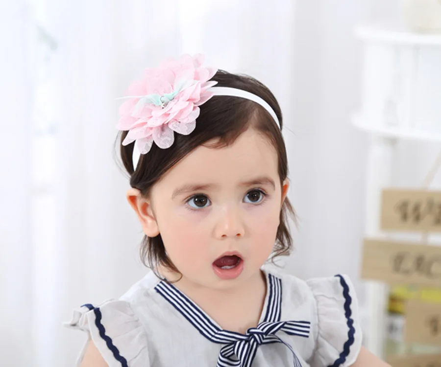 Bandeau A Fleurs Pour Bebe Fille Ruban Rose Turban Pour Nouveau Ne Accessoires Pour Cheveux Aliexpress