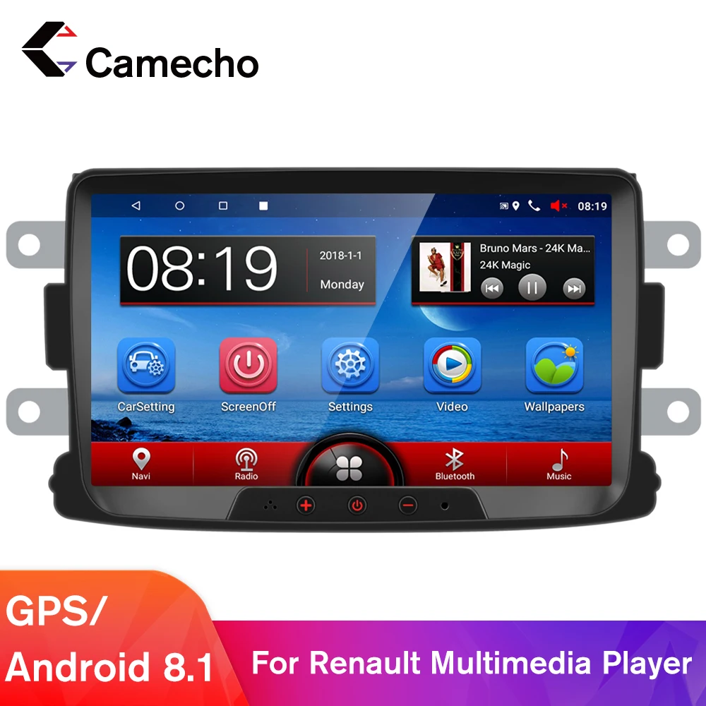 Автомагнитола Camecho 2 din Android 8 1 GPS мультимедийный плеер Авторадио для Dacia Sandero Duster