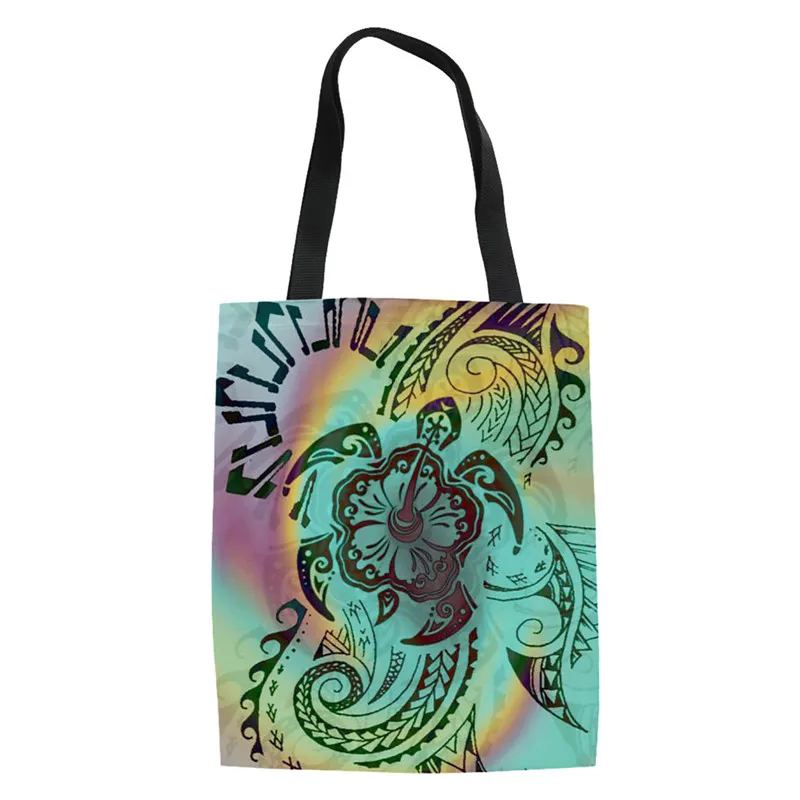 

Tonga Art Polynesian Shopping Bags For Women 2020 Hot Sale Large Shoulder Bags Ladies Canvas ToteBag Bolsa Reutilizable