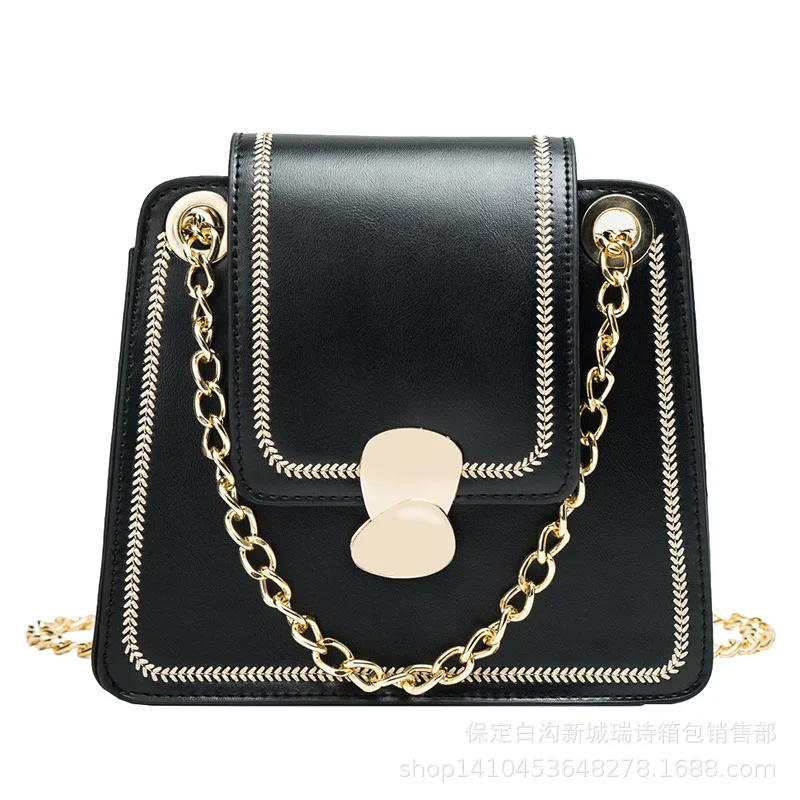 

Online Celebrity Mini Small Bag Women's 2019 Summer New Style Fashion Korean-style Versatile Shoulder Bag INS Bag with Chain Squ