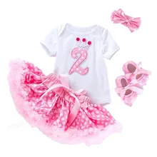 

2 Year Birthday Dress Summer Princess Toddler Kid Children Girls Tutu Dress Party Wedding Birthday Dresses Xmas New Year Dress