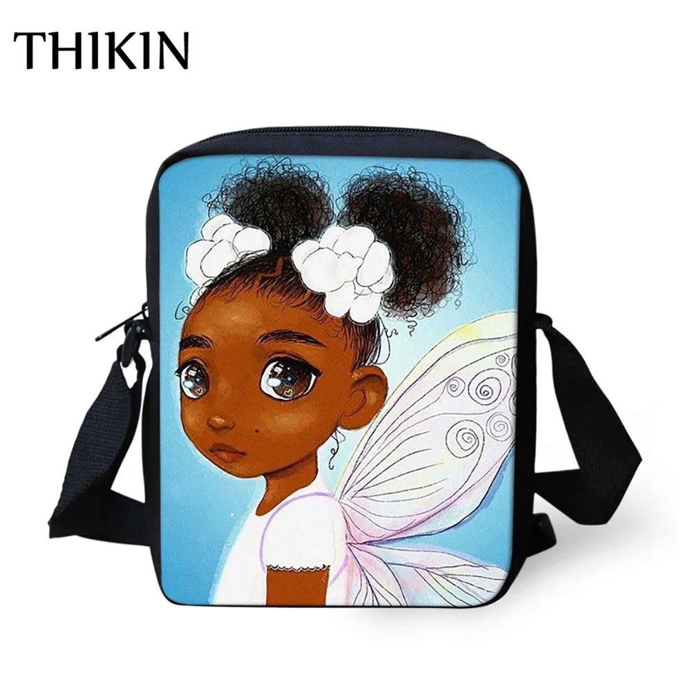 THIKIN/милые маленькие детские сумки-мессенджеры для девочек, африканская американская сумка через плечо для девочки, детские мини-сумки на плечо для подростков - Цвет: As Picture