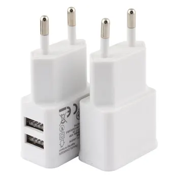 

AC DC USB 5V 2A Adapter 2 Ports Quick Charger For Mobile Phone Fast Charging Travel AC EU Power Adapter 5V Volt 2A Wall Plug in