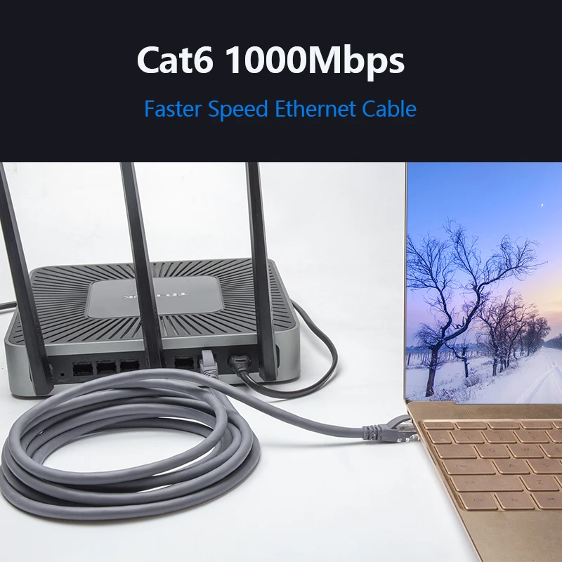 Сетевой кабель Anmck Ethernet Cat6 Lan RJ45 UTP CAT 6 RJ 45 сетевой 10 м/20 м/30 м/50 м коммутационный шнур