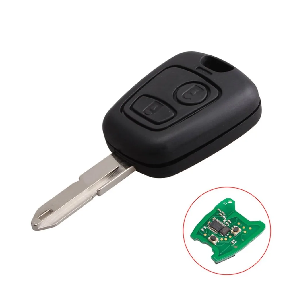 2 Buttons Remote Control Car Key Blade Remote Key Fob Controller For PEUGEOT 206 433MHZ With PCF7961 Transponder Chip