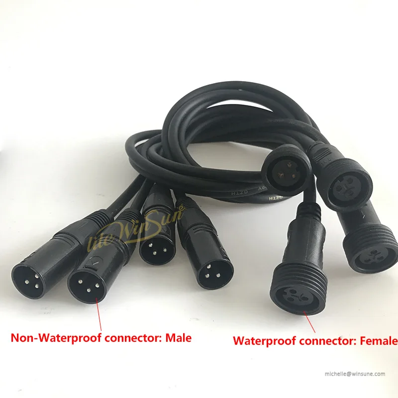 female male connector 3-pin xlr signal cable