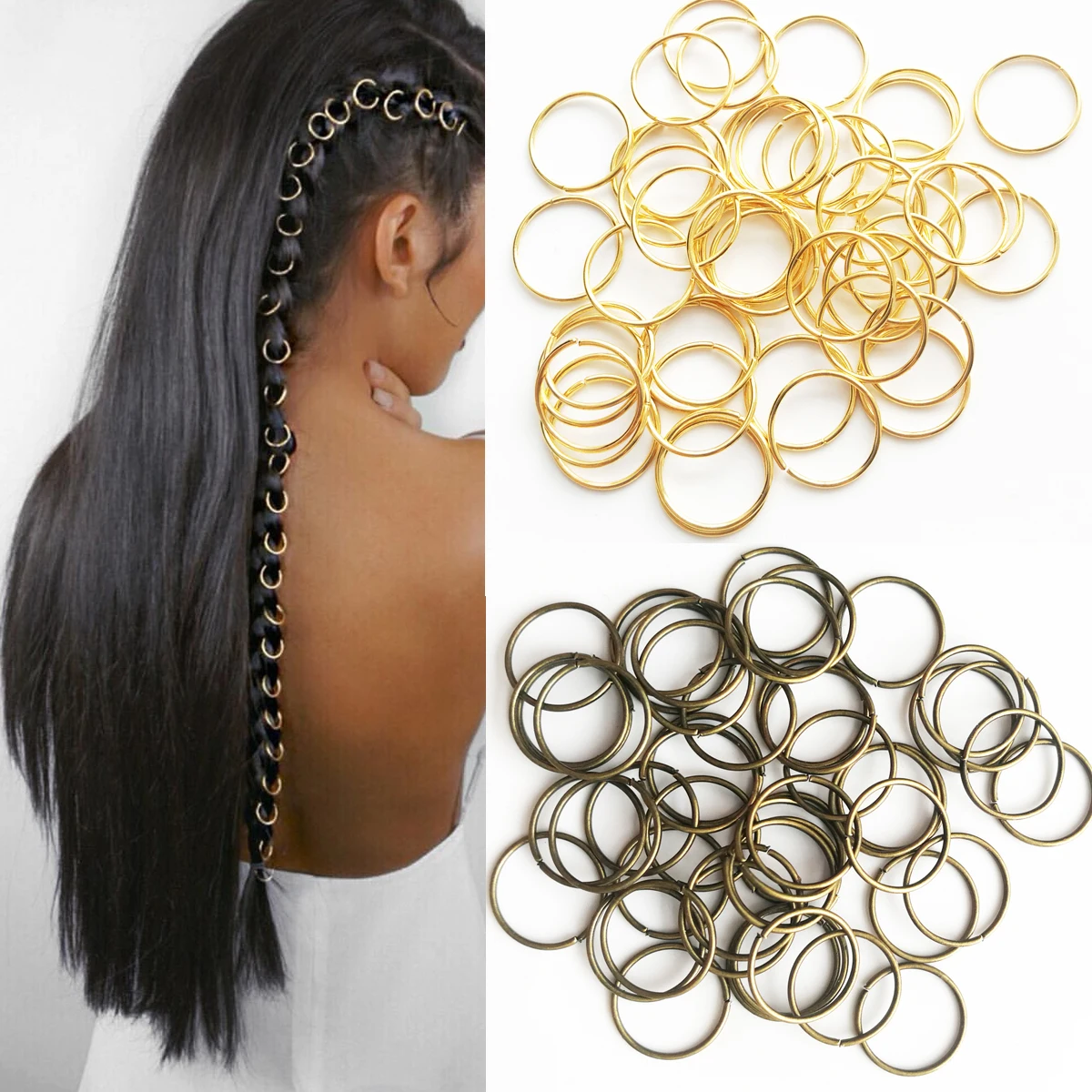 Hairstyle Gold Rings In Hair Gold Hair Braid Rings 2025