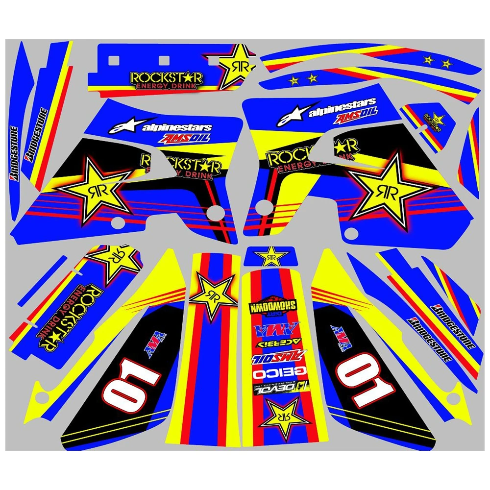 

For YAMAHA DT200WR New Full Graphics Decals Stickers Custom Number Name 3M Bright Stickers Waterproof