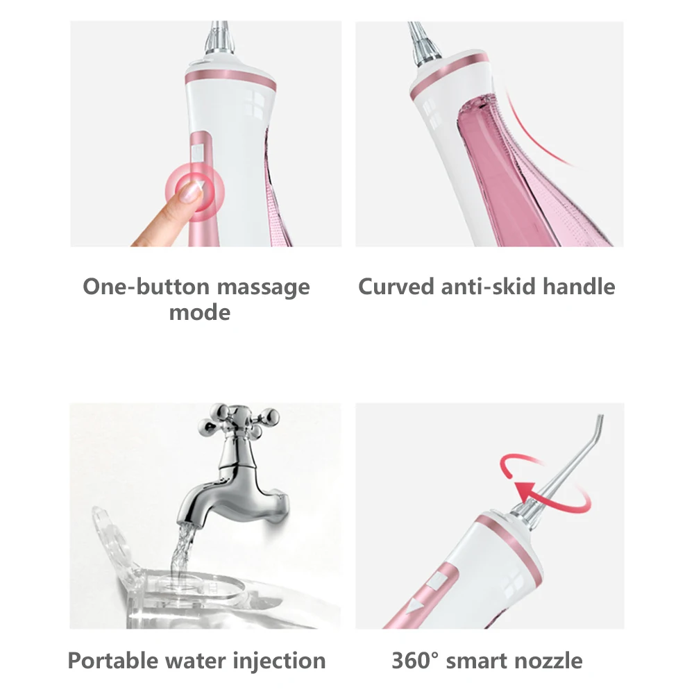 Ирригатор для полости рта USB Перезаряжаемый Портативный Стоматологический Ирригатор для чистки зубов полости рта зубная Вода Flosser семейный водонепроницаемый очиститель зубов