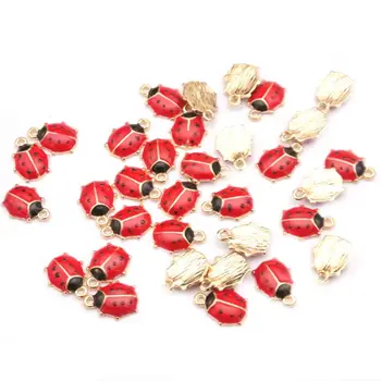 

10Pcs Cute Ladybird Ladybug Enamel Charm Ladybug Animals Pendant DIY Bracelet Necklace Earrings Findings Jewelry Making