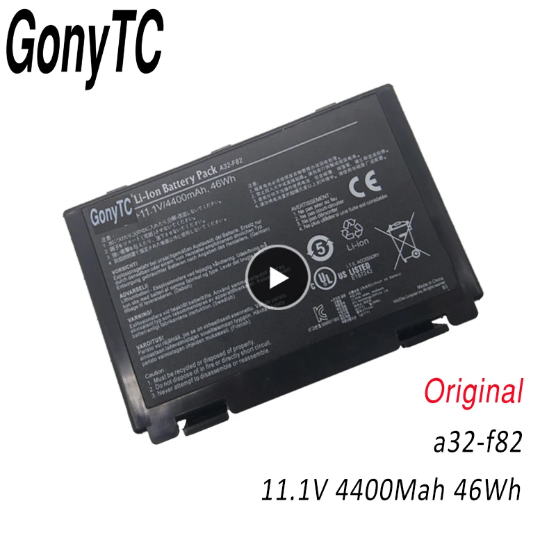 Оригинальный аккумулятор для ноутбука Asus a32 f82 f52 F52 k50ij k50 K51 k50ab k40in K40 K42 k42j k50in k60 k61
