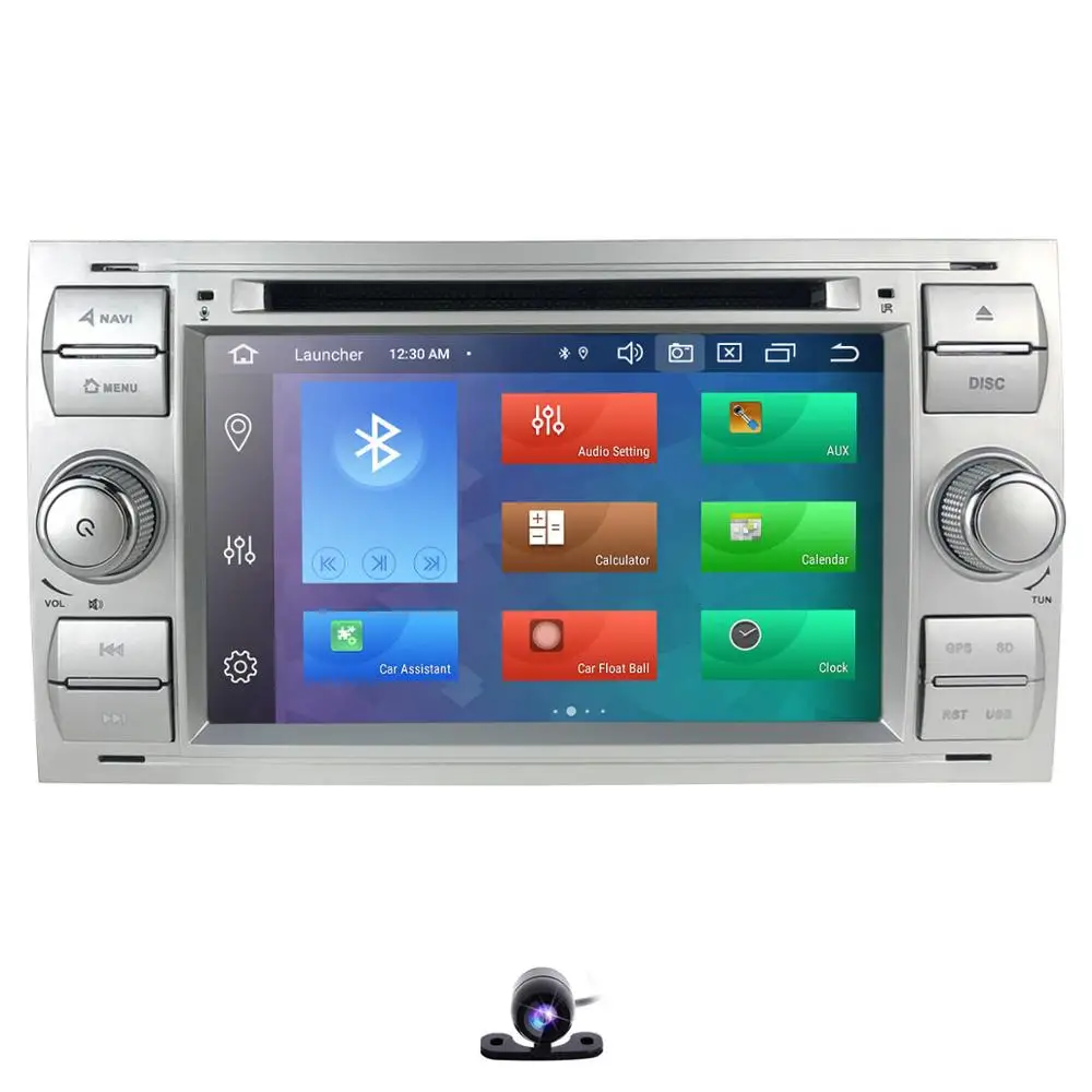 silver PX5 2 din Android 9,0 автомобильный DVD мультимедийный плеер для FORD Focus Mondeo S-MAX C-MAX Galaxy 4G 64G радио 2din gps Navi Стерео pc BT - Цвет: silver