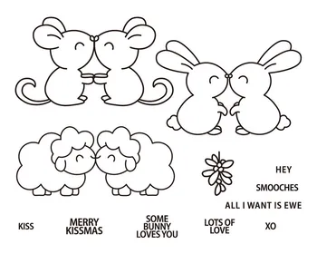 

Christmas Transparent Clear stamps and metal cutting dies DIY Silicone Seals Scrapbooking