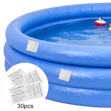 30Pcs Adhesive Patches for Inflatable Swimming Pool Ring Water Game Repair Tape PVC Tool, Adhesive Easy to Use, Repair material