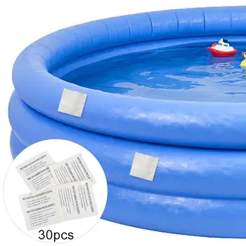 

30Pcs Adhesive Patches for Inflatable Swimming Pool Ring Water Game Repair Tape PVC Tool, Adhesive Easy to Use, Repair material