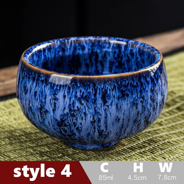 85ml Tea Set Teaware  Tea Set Cup Ceramic Chinese Style Tea Cup Set  Gongfu Tea Set  Colorful Glazed Tea Set style 4