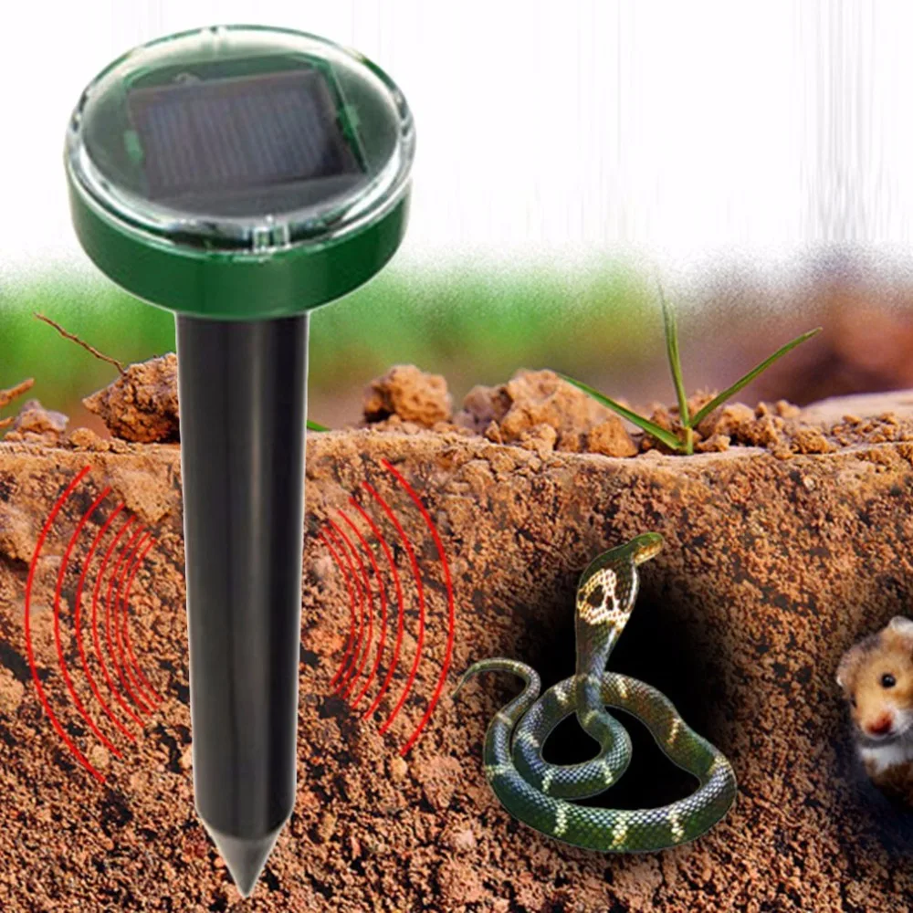 Outdoor Garden Mole Repellent Solar Ultrasound Mole Snake Bird Mosquito Mouse Ultrasonic Deworm Control Gardening Tools