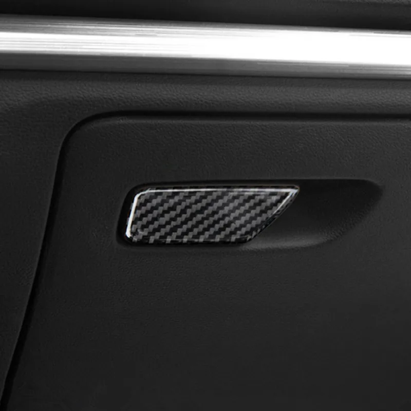 

For Audi A3 8V 2013-2018 LHD Carbon Fiber Co-pilot Glove Box Switch Decorative Cover Trim Strip Car Styling 3D Stickers