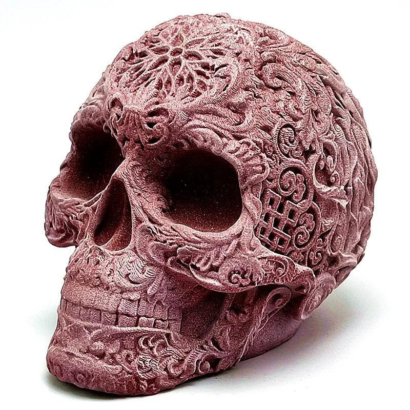 

Exquisite pattern pattern skull silicone mold diy making candle soap resin model making fudge ice chocolate cake tool