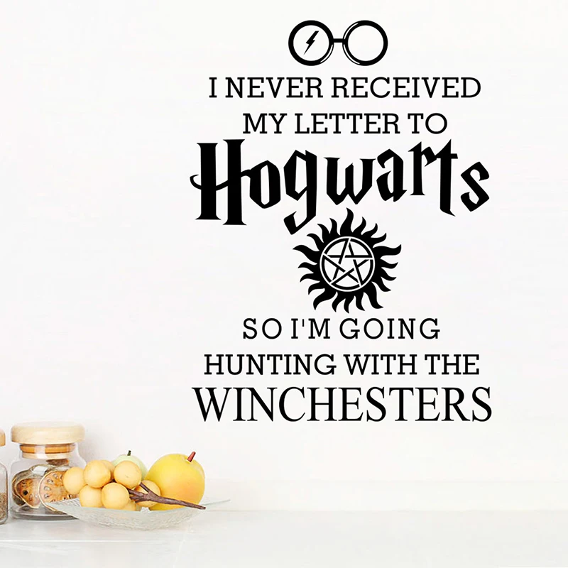 

Harry Potter Vinyl Quotes I Never Received My Letter Painting Art Wall Stickers For Home Decor Supernatural Kids Room Decoration