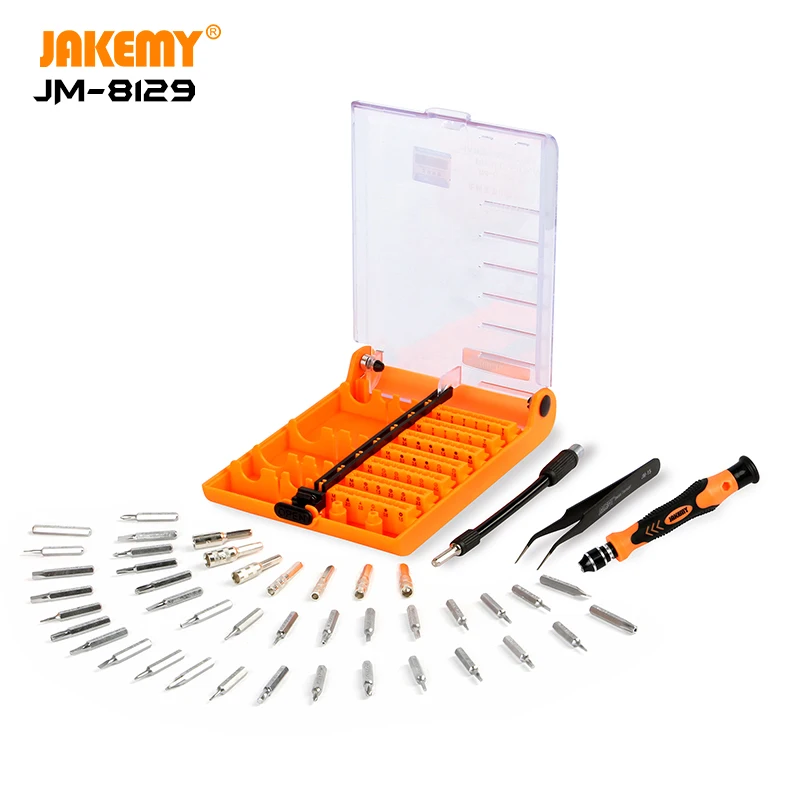 JAKEMY 45 в 1 JM-8129 поставщик фабрики Высокое качество DIY ручной инструмент Отвертка Набор для предметов дома ноутбук мобильный телефон