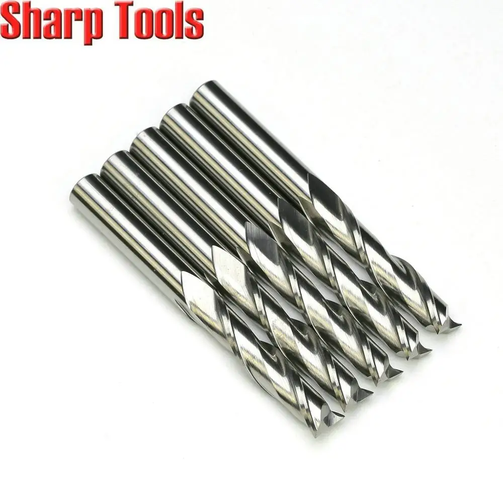 10pcs Hartmetall Zwei Fl?te Spiral Bit Fr?ser CED 3.175mm CEL 22mm Neu 10pcs Hartmetall Zwei Fl?te Spiral Bit Fr?ser CED 3.175mm CEL 22mm Neu