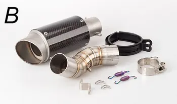 

Free Shipping Universal Motorcycle akrapovic Youshimura Exhaust System Muffler Silencer Pipe Slip On for kawasaki Z900 2017 2018