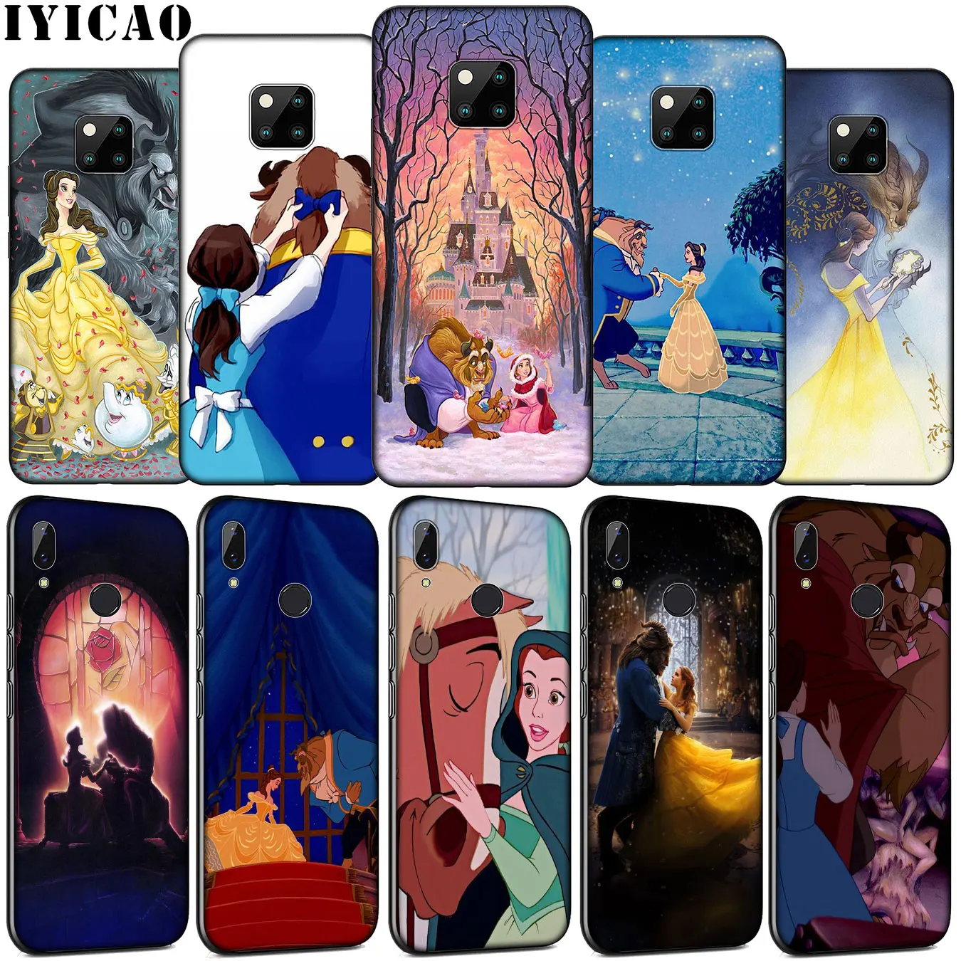 Мягкий силиконовый чехол для телефона IYICAO Красавица и Чудовище Huawei Mate 30 20 10 Pro Nova 5i