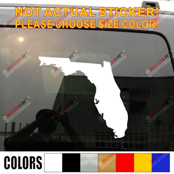 

Florida State Map USA State Decal Sticker Car Vinyl pick size color no bkgrd