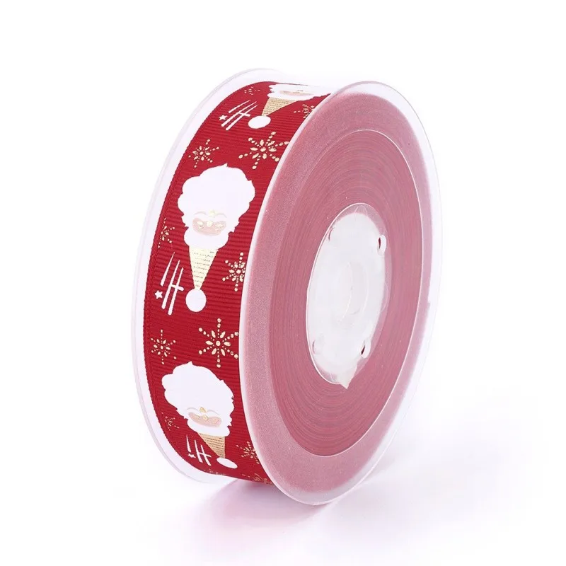 

25mm Polyester Grosgrain Ribbon for Christmas Party Gifts Packaging Decoration about 100yards/roll F60