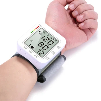 

Blood Pressure Monitor Large LCD Cuff Sphygmomanometer Pressure Electronic Sphygmomanometer English Wrist Type Voice Meter
