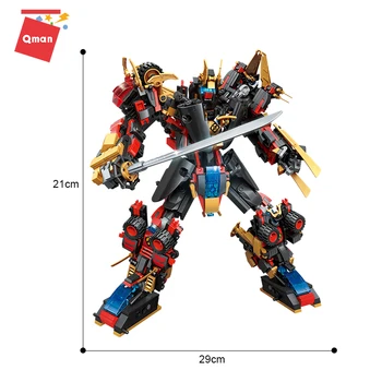 

Qman 3105 Enlightenment Product Jupiter Meteorite Takeshi 6 In 1 god Deformation Compatible With Boys Hold Assembled Toy Robots