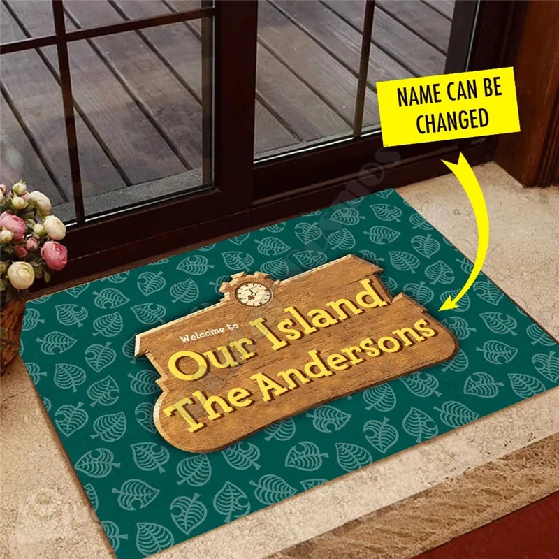 Personalized Electric Guitar Rock And Roll Doormat Non Slip Door Floor Mats Decor Porch Doormat