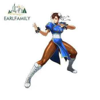 

EARLFAMILY 13cm x 9.2cm for The King of Fighters Chun Li Windows Decal Windows Cartoon Car Stickers Anime Trunk Laptop Graphics