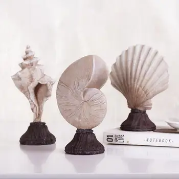

MEDITERRANEAN STYLE RESIN STARFISH CONCH CRAFTS HOME DECORATING SCULPTURE MARINE DECORATIONS/CREATIVE SEASHELL STATUE/DECORATION