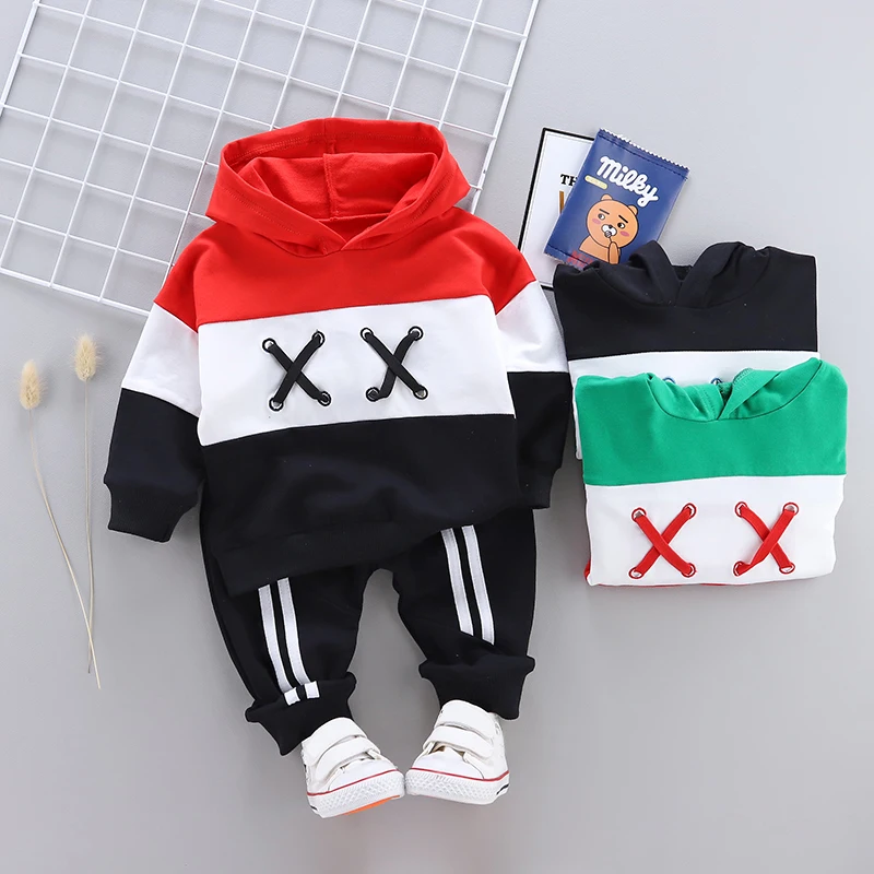 

IENENS Fashion Children's Sets Sports Outfits For Boys Baby Toddler Clothes Suits Hooded Coat + Pants Kids Boy Casual Clothing
