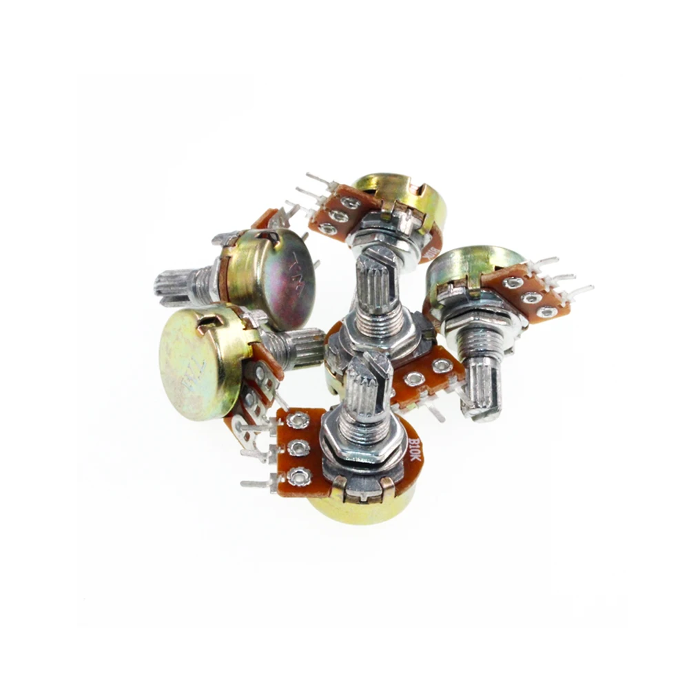 5Pcs WH148 1K 2K 5K 10K 20K 50K 100K 500K Ohm 15mm 3Pin Linear Taper Rotary Potentiometer Resistor for Arduino with AG2 BLUE Cap linear potentiometer rotary potentiometer potentiometer kit adjustable resistor potentiometer knobs