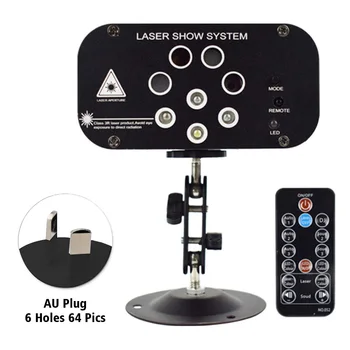 

Portable Lighting System Gift Party Iron Light Show Projector Bar Music Sound Activated Disco Remote Control DJ Easy Install