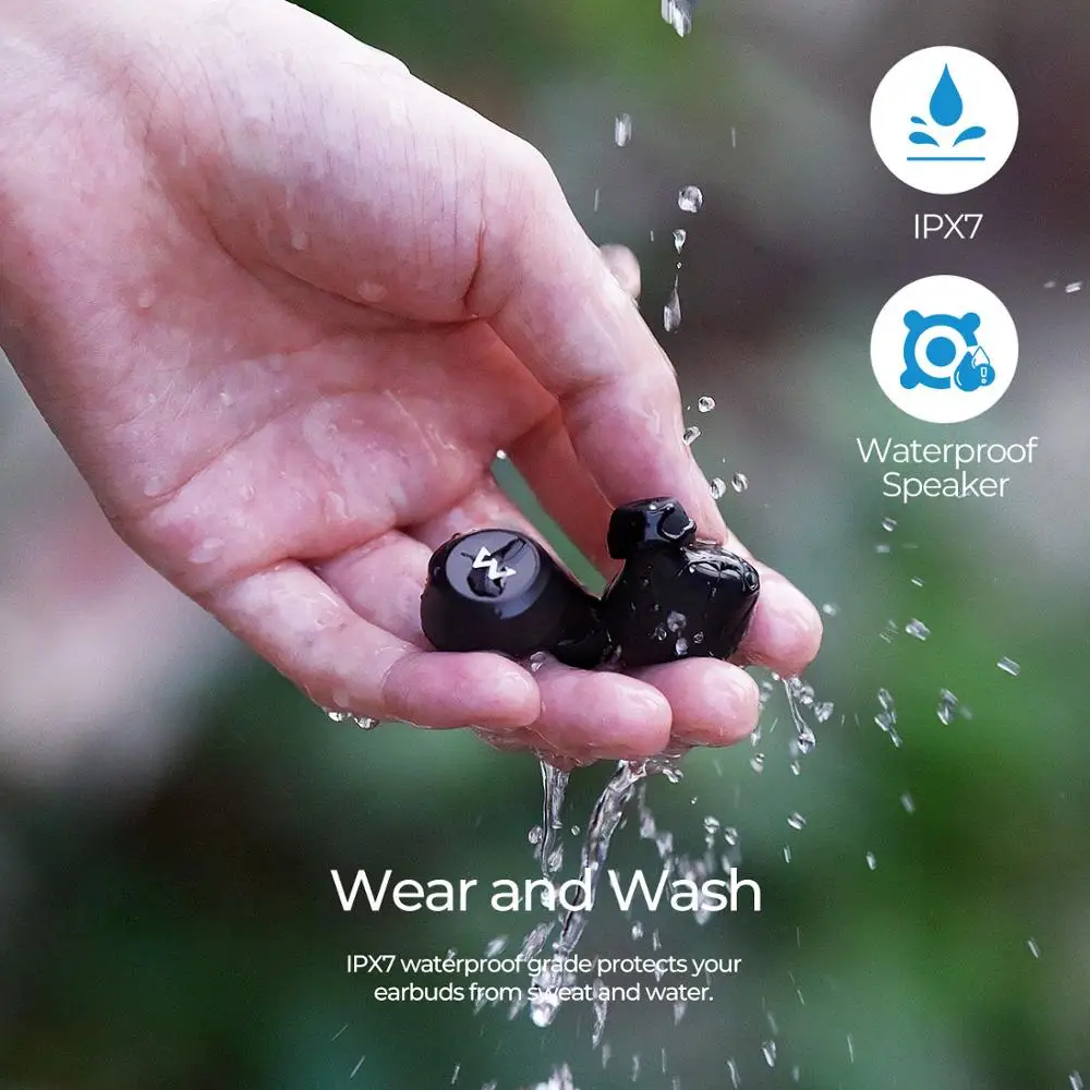 Наушники Mpow M20 Bluetooth 5 0 IPX7 водонепроницаемые беспроводные наушники вкладыши с aptX