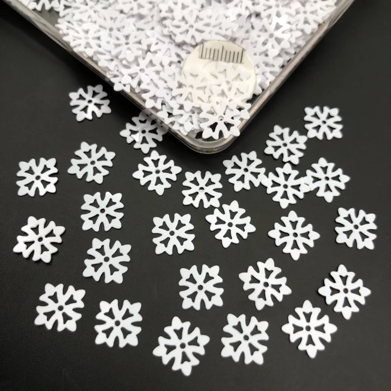 20g Glitter Snowflake Sequins for Crafts Loose Sequin Paillettes Sewing  Accessories Christmas Wedding Decoration Confetti 9mm