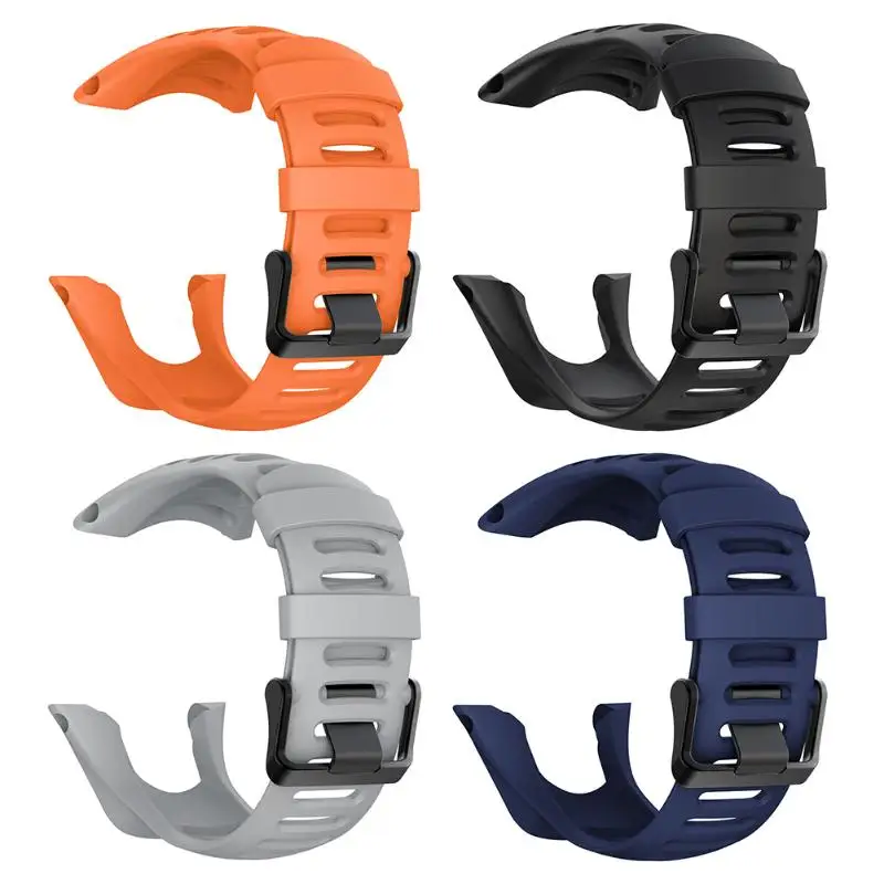 Силиконовый ремешок для наручных часов сменный Ambit 1 2 3 умных с пряжкой Suunto Series